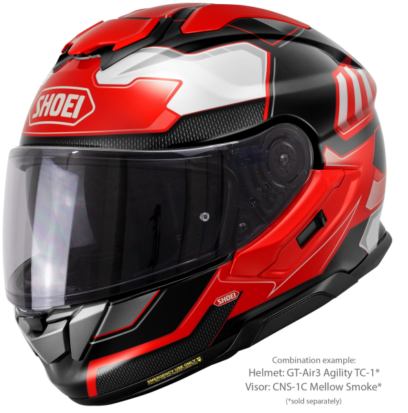 SHOEI GT-AIR3 AGILITY TC-1 teljes arcú sisak, fekete/piros/fehér, L-es méret, 3, nordicamoto.ro