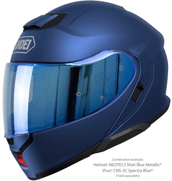 SHOEI NEOTEC3 felhajtható sisak, matt metálkék, S-es méret, 7, nordicamoto.ro
