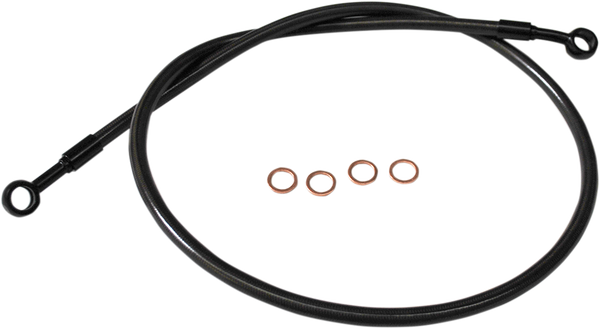 Brake Line For 15-17 Ape Hanger Stainless Braided Steel Natural Braided, Chrome, Silver, 2, nordicamoto.ro