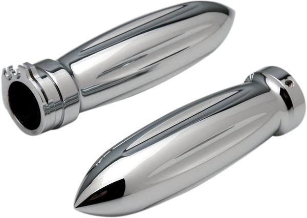 Chrome Billet Grips Silver, 1, nordicamoto.ro