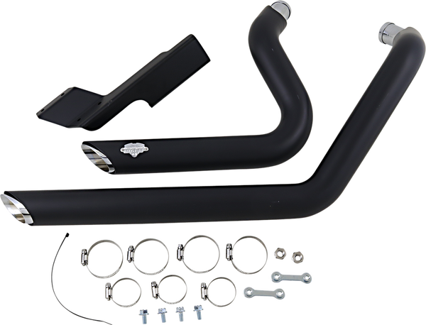 Shortshots Staggered Exhaust System Black, 1, nordicamoto.ro