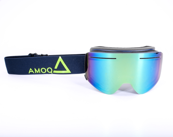 AMOQ Vision Snow Goggles Navy-Gold - Gold Mirror, 2, nordicamoto.ro
