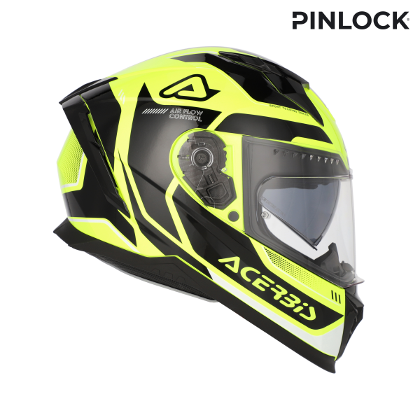 Acerbis X-way Graphic teljes arcú sisak, fluoreszkáló sárga/fekete, M-es méret, 12, nordicamoto.ro