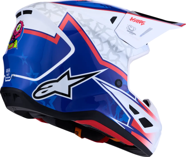 Alpinestars S-M7 Blaster sisak, fehér/kék/piros, XS, 4, nordicamoto.ro