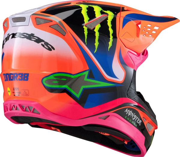 Alpinestars S-M10 Deegan sisak – narancssárga/rózsaszín/lila, L-es méret, 5, nordicamoto.ro