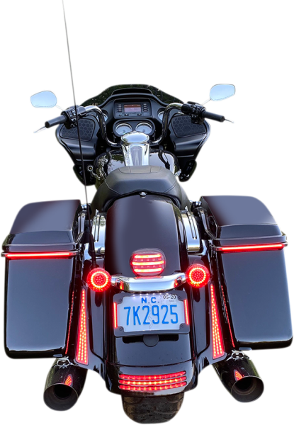 Genesis® 4 Red Ring Led Turn Signal Inserts Red, 4, nordicamoto.ro