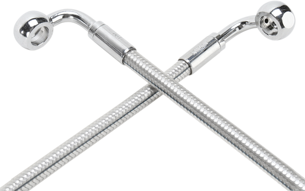 Designer Series Dot Front Lower Brake Line Kit Silver, Polished, 2, nordicamoto.ro