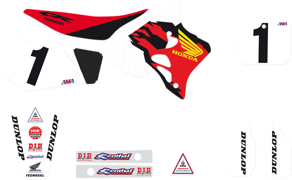Graphics Kit Black, Red, White, 1, nordicamoto.ro