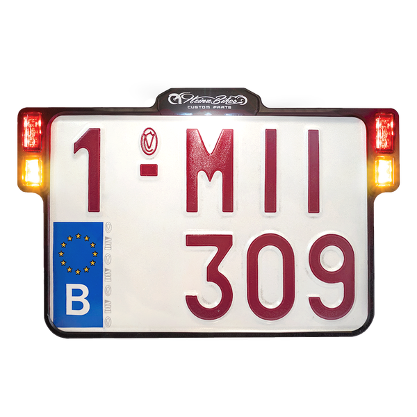 License Plate Holder 3-in-1 For Eu Countries Black, 1, nordicamoto.ro