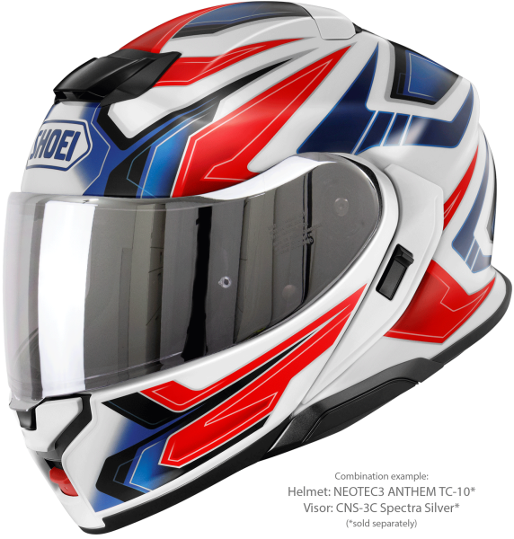 SHOEI NEOTEC3 ANTHEM TC-10 felhajtható sisak, kék/piros/fehér, M-es méret, 4, nordicamoto.ro