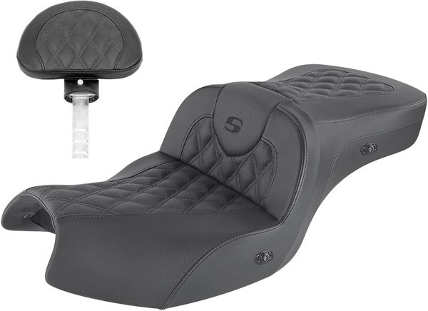 Roadsofa Lattice Stitch Heated Seat Black, 1, nordicamoto.ro