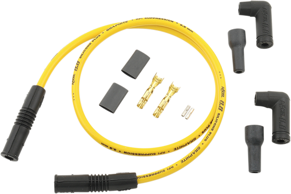 Universal 8.8 Mm Plug Wire Kit Black, Yellow, 1, nordicamoto.ro