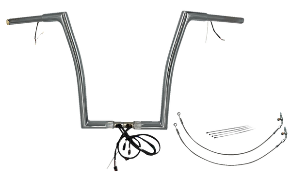 Plug & Play Ez Install 1-1/4(r) Flat Top Handlebar Kit Silver, 2, nordicamoto.ro