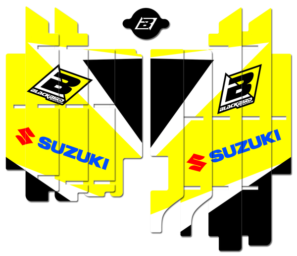 Rad Louver Decals Black, White, Yellow, 1, nordicamoto.ro