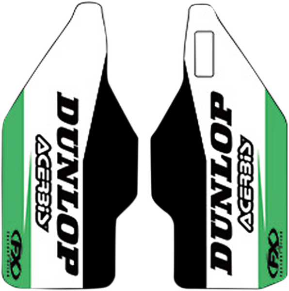 Lower Fork Guard Graphics Black, Green, White, 2, nordicamoto.ro