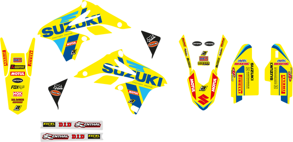Blackbird Racing Replica Team Suzuki Ksrt 2022 Graphics Kit Yellow, Blue, 1, nordicamoto.ro