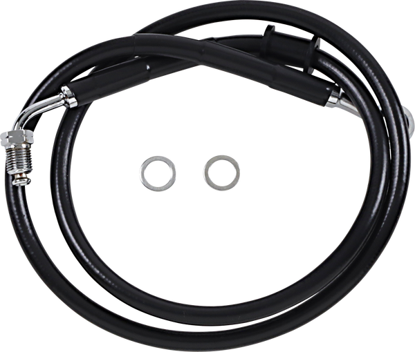 Extended Length Stainless Steel Brake Line Black, Vinyl Coated Oversize [+254 mm (10'')], 1, nordicamoto.ro