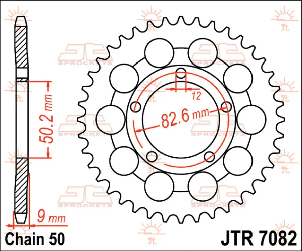 Rear Sprocket Natural, 2, nordicamoto.ro