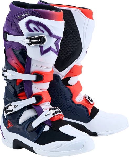 Alpinestars Tech 7 porvédő, Alb/Mov/Albastru, 38-as méret, 1, nordicamoto.ro