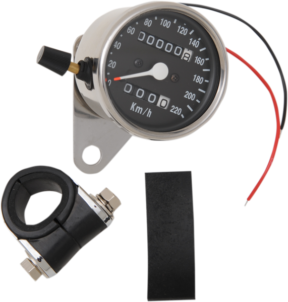 2.4(r) Mini Mechanical Speedometer Black, 1, nordicamoto.ro