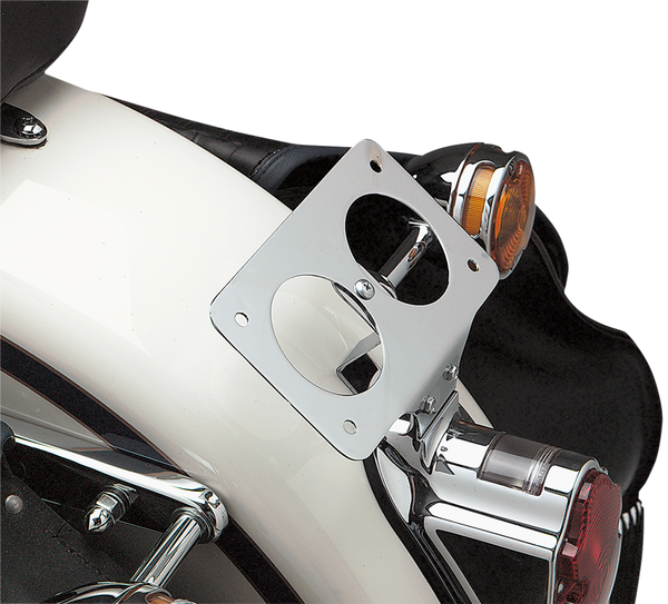 Laydown License Plate Mount Chrome, 2, nordicamoto.ro
