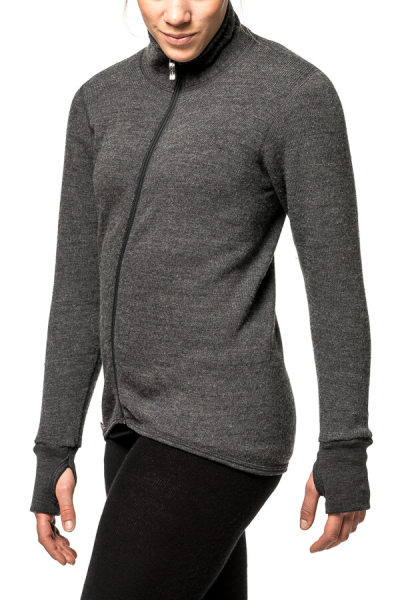Woolpower Full zip 400 Merino Mid layer Jacket grey S, 5, nordicamoto.ro