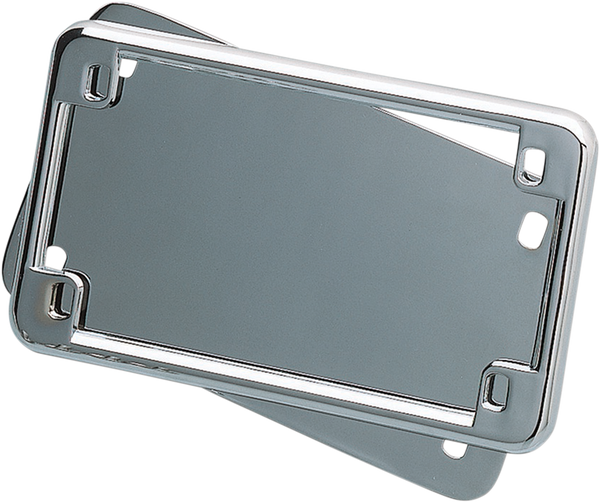 License Plate Holder And Back Plate Set Chrome, 1, nordicamoto.ro