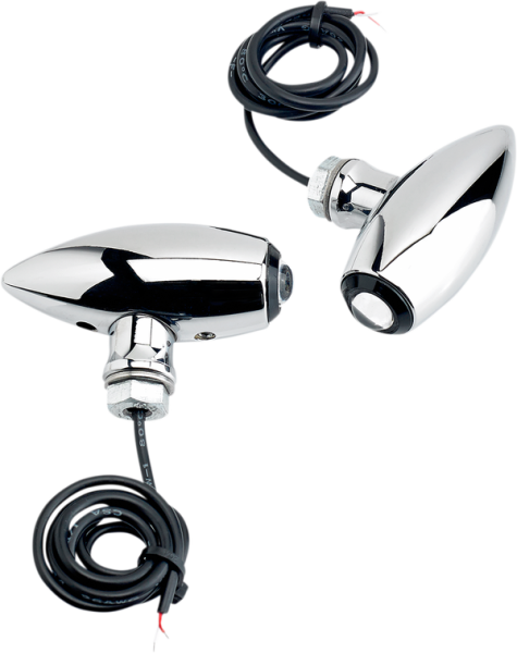 Center Mount Astro Led Turn Signal/marker Lights Chrome, 1, nordicamoto.ro