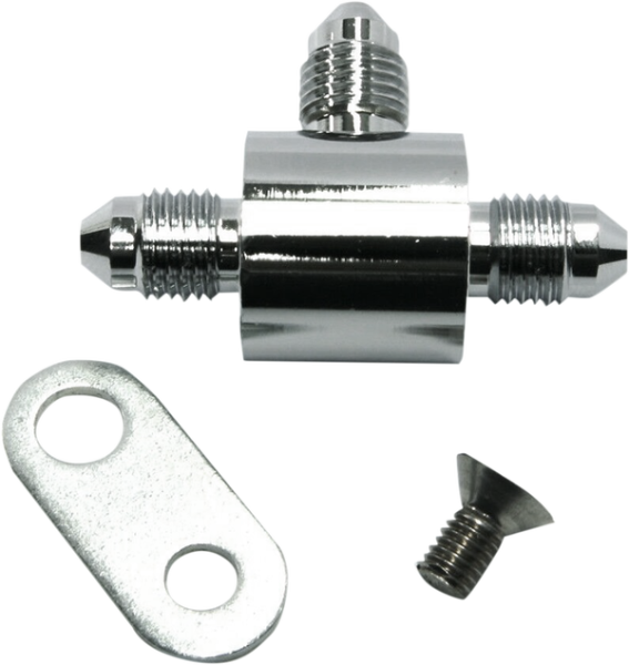 Brake Line T-block Fitting Chrome, 1, nordicamoto.ro