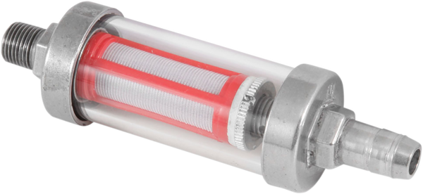 In-line Fuel Filter Clear, Red, 1, nordicamoto.ro