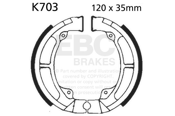 Brake Shoe Water Grooved Series Organic, 2, nordicamoto.ro