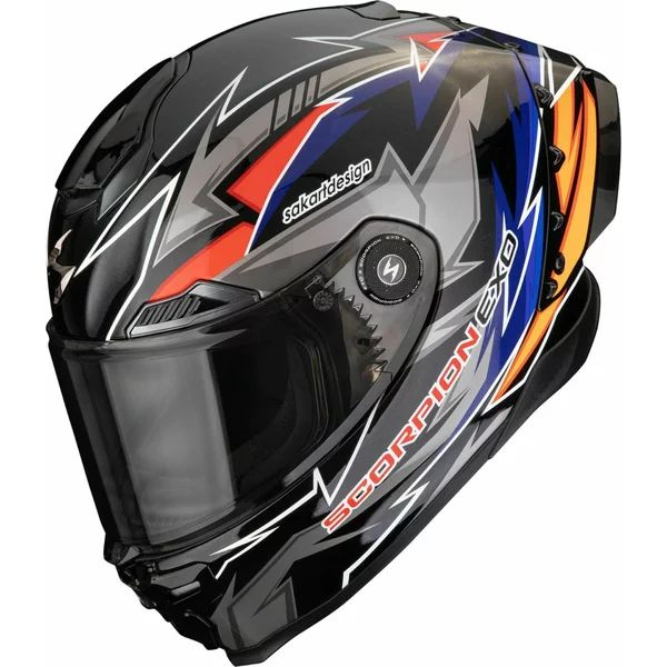 Casca integrala sport SCORPION EXO-RACE AIR MOVE ON L Negru/Albastru/Portocaliu, 5, nordicamoto.ro