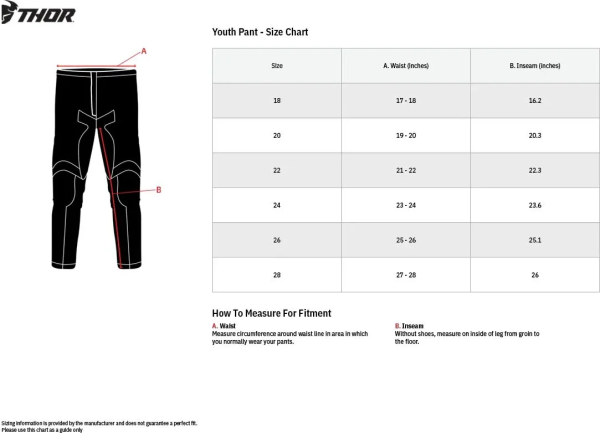 Pantaloni Copii Thor Pulse Tactic Midnight 26, 4, nordicamoto.ro