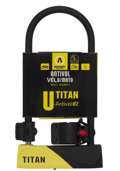 U-lock, U Titan Black, Yellow, 2, nordicamoto.ro