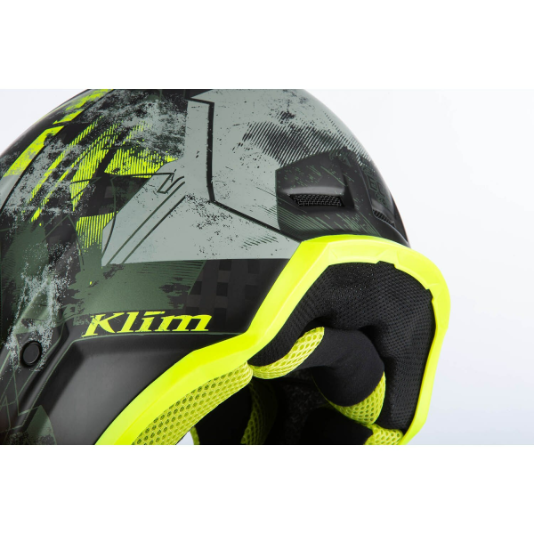 Klim F3 Carbon ECE Unruly fekete–fehér motoros sisak, 52, nordicamoto.ro
