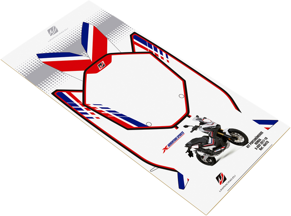 Scooter Decal Set Blue, Red, White, 4, nordicamoto.ro
