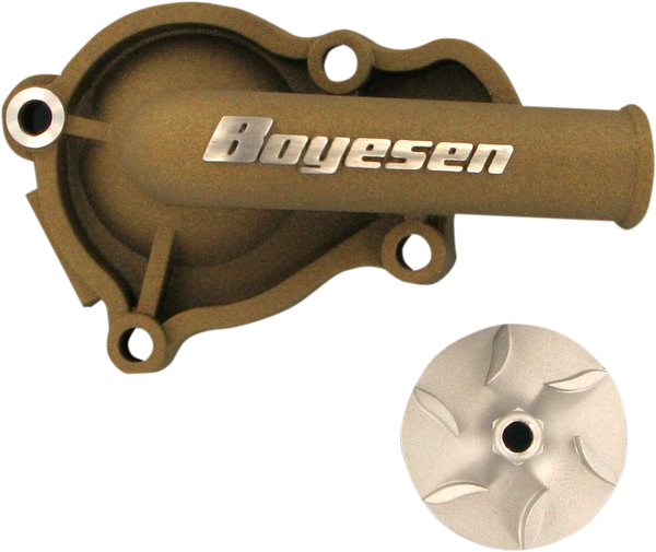 Supercooler Water Pump Cover And Impeller Kit Powder-coated, Magnesium, 1, nordicamoto.ro