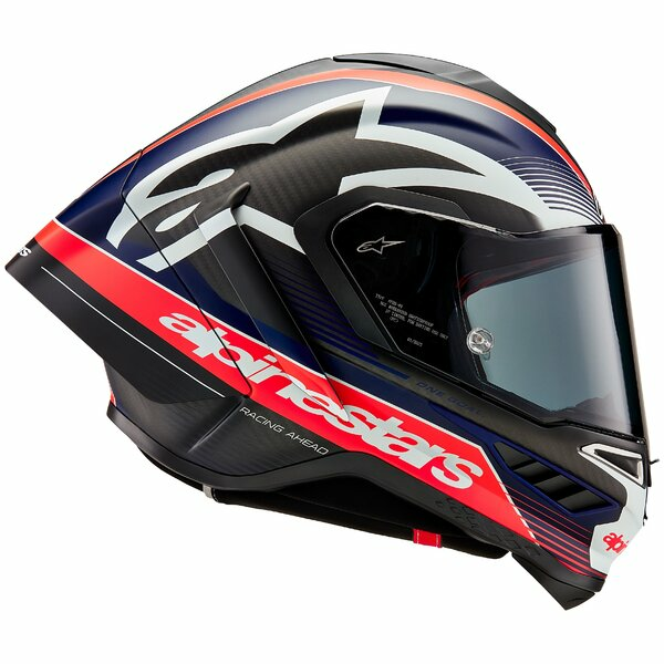 ALPINESTARS SUPERTECH R10 CARBON TEAM teljes arcú sport sisak, fekete/kék/piros, M-es méret, 6, nordicamoto.ro