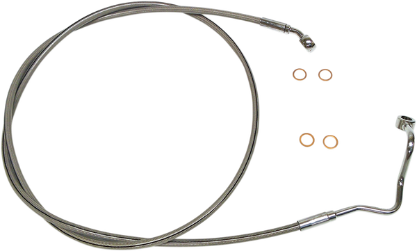 Xr Stainless Upper Brake Line Silver, Polished Oversize [+203 mm (8'')], 1, nordicamoto.ro