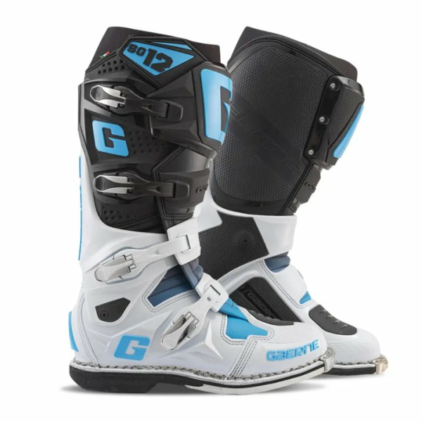 Cizme Gaerne Sg12 Limited Edition Black/White/Blue, 6, nordicamoto.ro