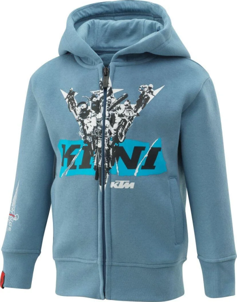 KTM Kini Punk Blue gyerek kapucnis pulóver 116/5–6Y, 1, nordicamoto.ro