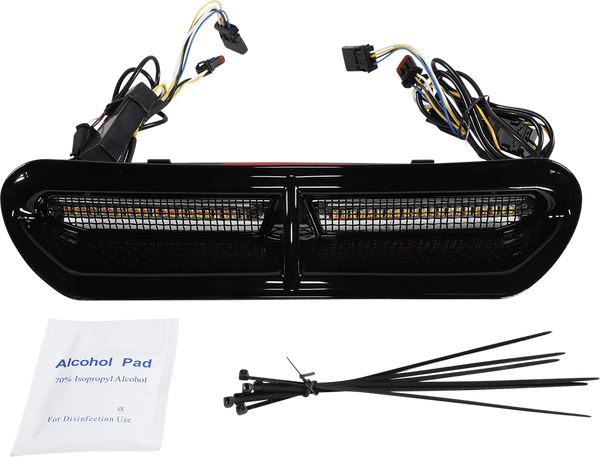 Genesis® 4 All-in-one Dynamic Led Batwing Fairing Vent Insert Black, Gloss, 1, nordicamoto.ro