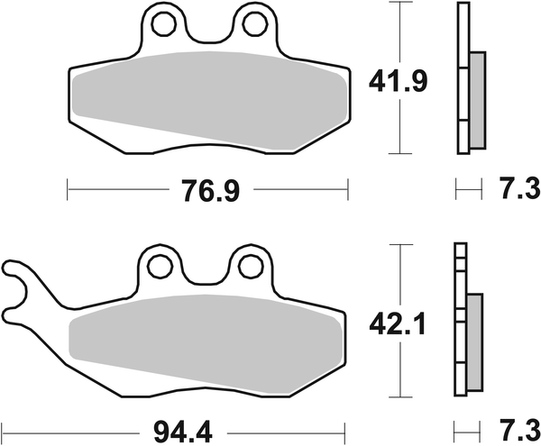 Ct Scooter Carbon Tech Organic Brake Pads, 1, nordicamoto.ro