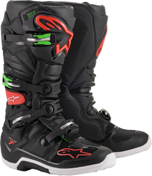 Boot Tech 7 Bk-rd-gn 7 Black, Green, Red, White  40,5, 1, nordicamoto.ro