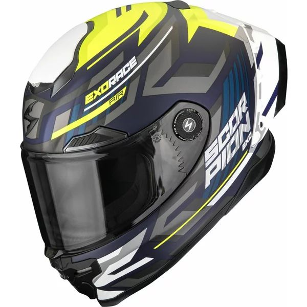 SCORPION EXO-RACE AIR KOBRA XL teljes arcú sport sisak, matt kék/neon sárga, 8, nordicamoto.ro