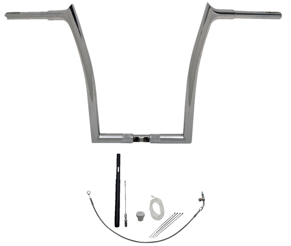 1-1/4(r) Ez Install Pointed Top Handlebar Kit Silver, 1, nordicamoto.ro