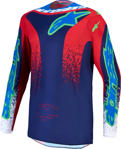 Alpinestars Fluid Drag póló, kék/piros/fehér, L, 1, nordicamoto.ro