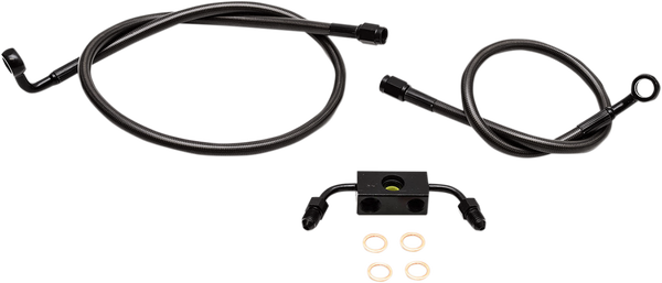 Midnight Braided Brake Line Kit Black, Midnight 30, 1, nordicamoto.ro