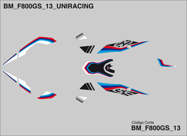 Decal Kit Black, Blue, Red, 2, nordicamoto.ro