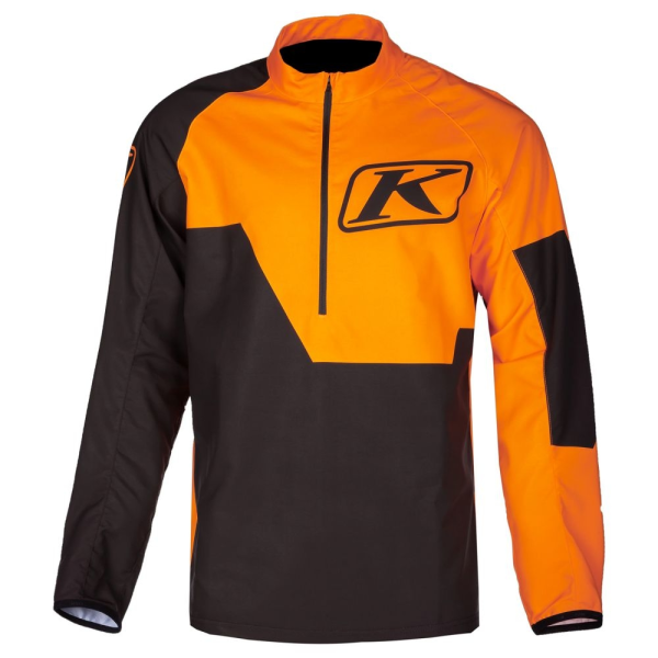 Hanorac Klim Revolt 1/4 Zip Black - Strike Orange, 1, nordicamoto.ro